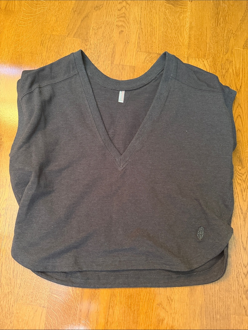 Women’s V-Neck Top - Charcoal